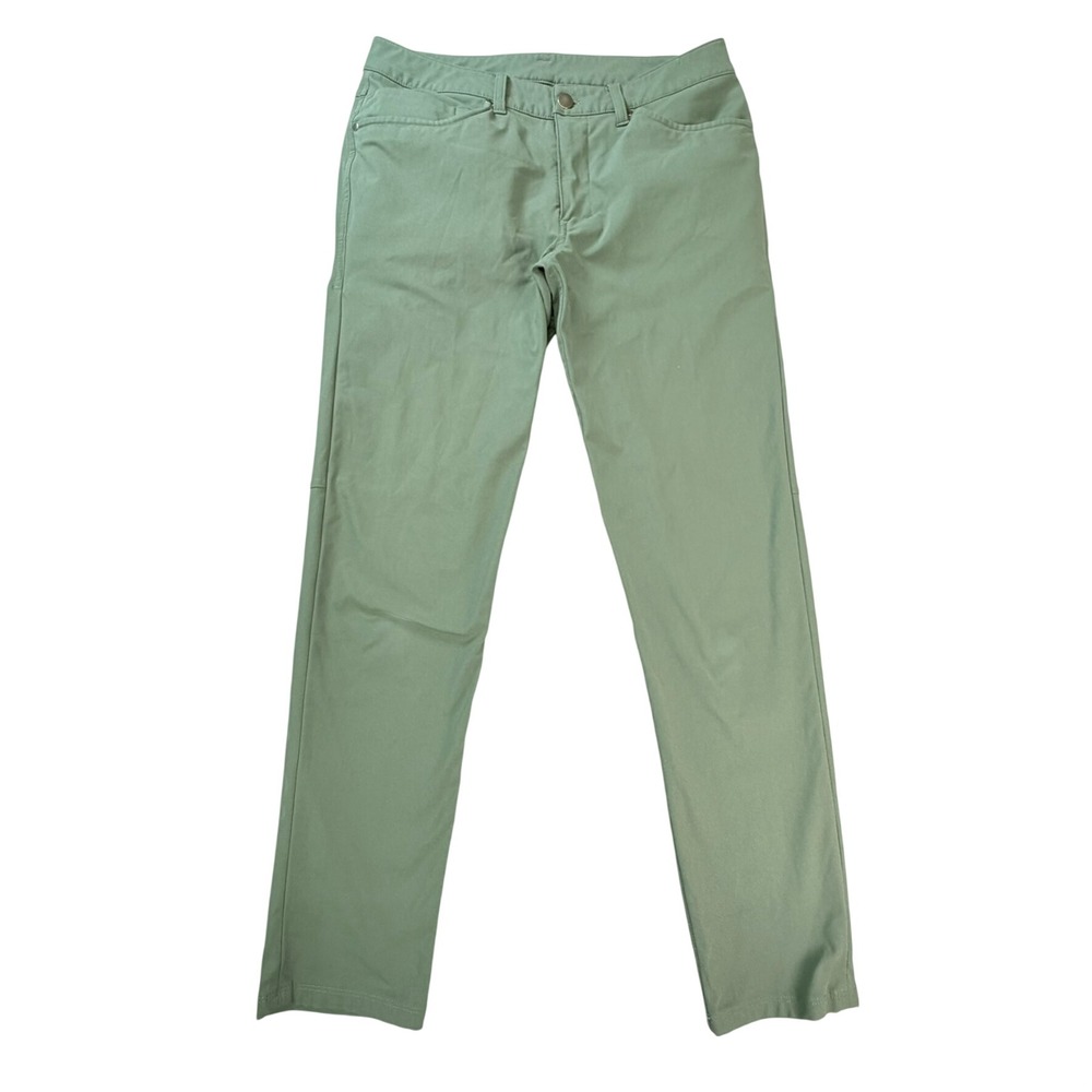 Lululemon ABC Pants Slim Men 31 Green Sage Warpstreme 5-Pocket Performance